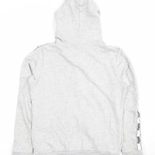 Puma Womens Grey Full Zip Hoodie Medium Hooded Sportswear