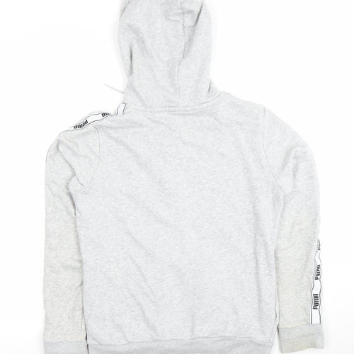 Puma Womens Grey Full Zip Hoodie Medium Hooded Sportswear