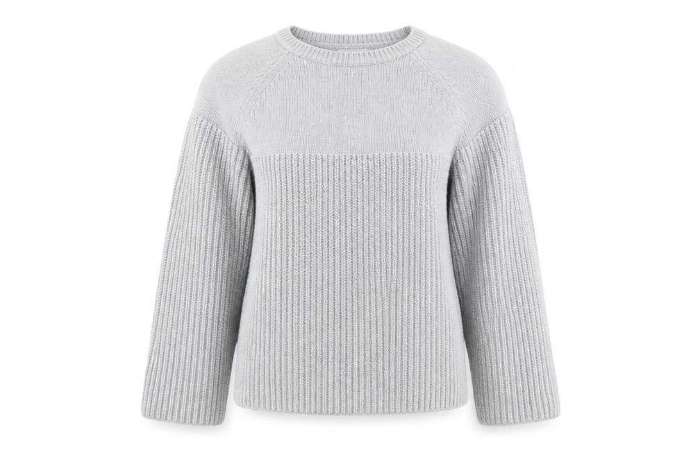Red Herring Women’s Grey Acrylic Jumper Size 10 Crew Neck Knit