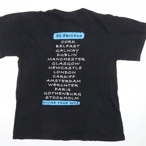 Keya Women's Black Ed Sheeran Divide Tour 2018 Cotton T-Shirt M