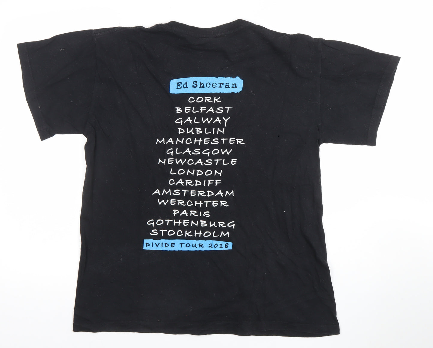 Keya Women's Black Ed Sheeran Divide Tour 2018 Cotton T-Shirt M