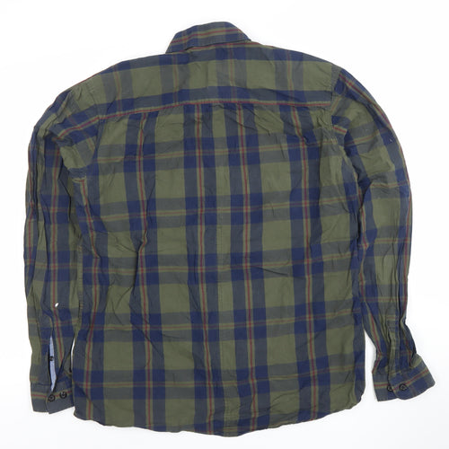 Jack & Jones Core Men's Green Check Long Sleeve Button-Up Shirt XL