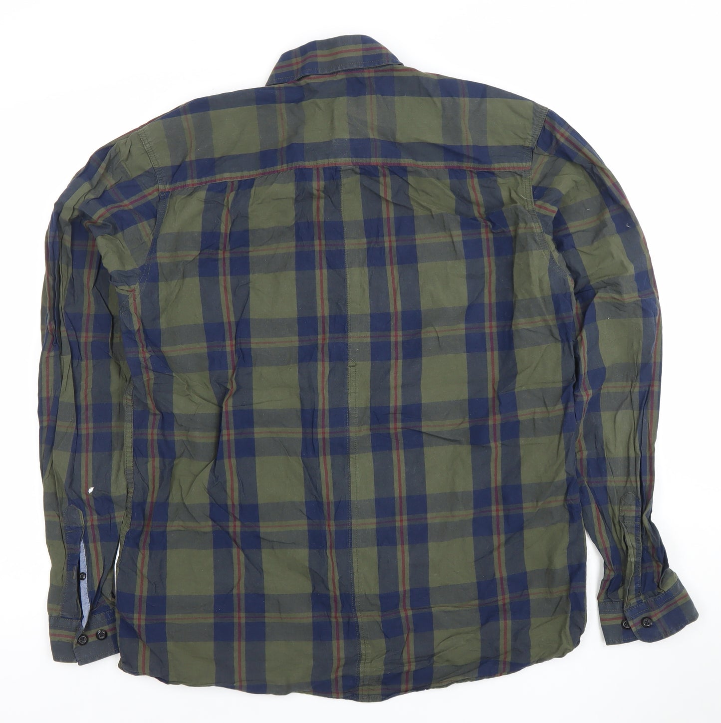 Jack & Jones Core Men's Green Check Long Sleeve Button-Up Shirt XL