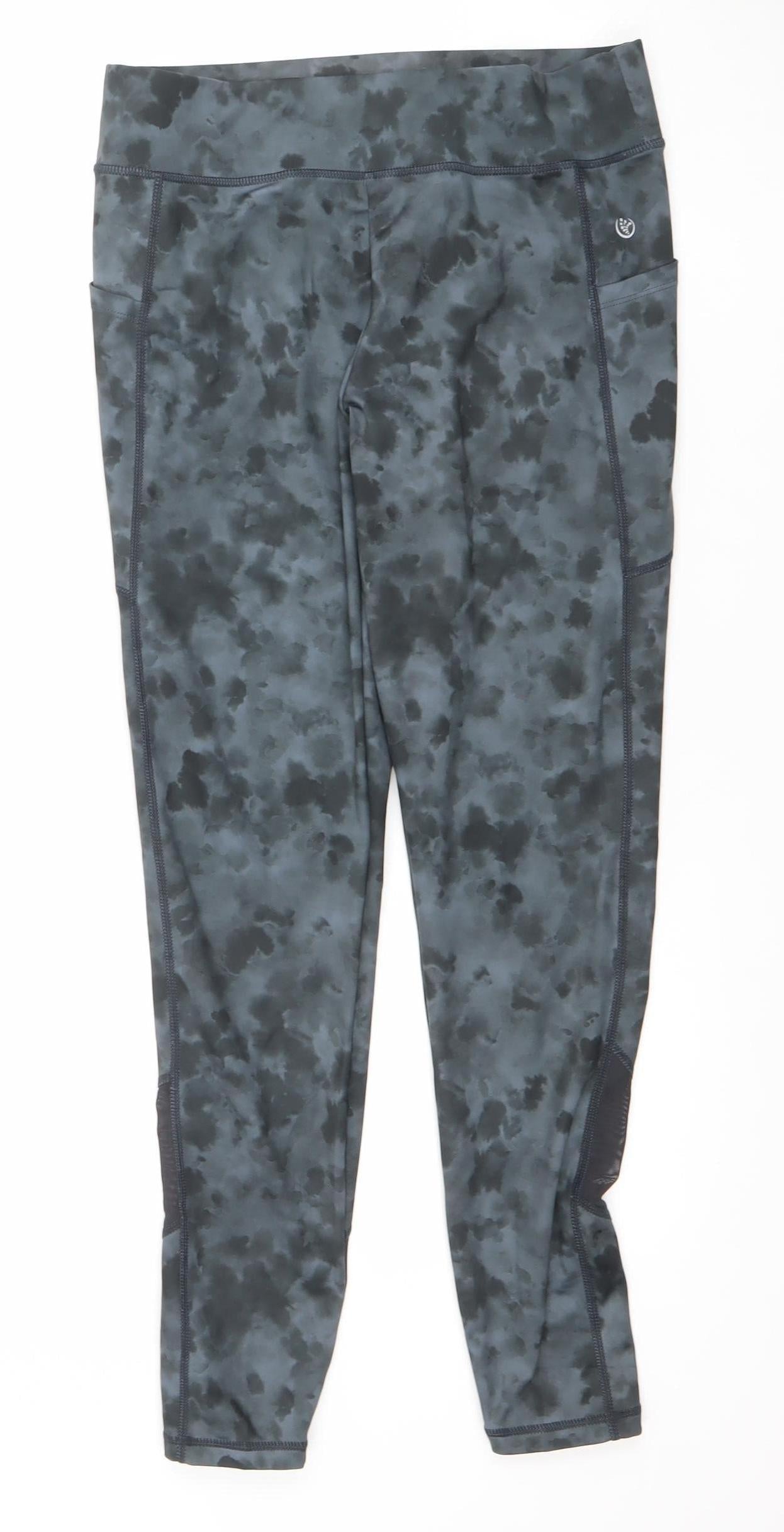 Dunnes Stores Women Grey Camouflage Sport Leggings Size M