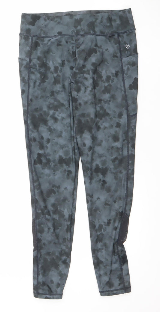 Dunnes Stores Women Grey Camouflage Sport Leggings Size M