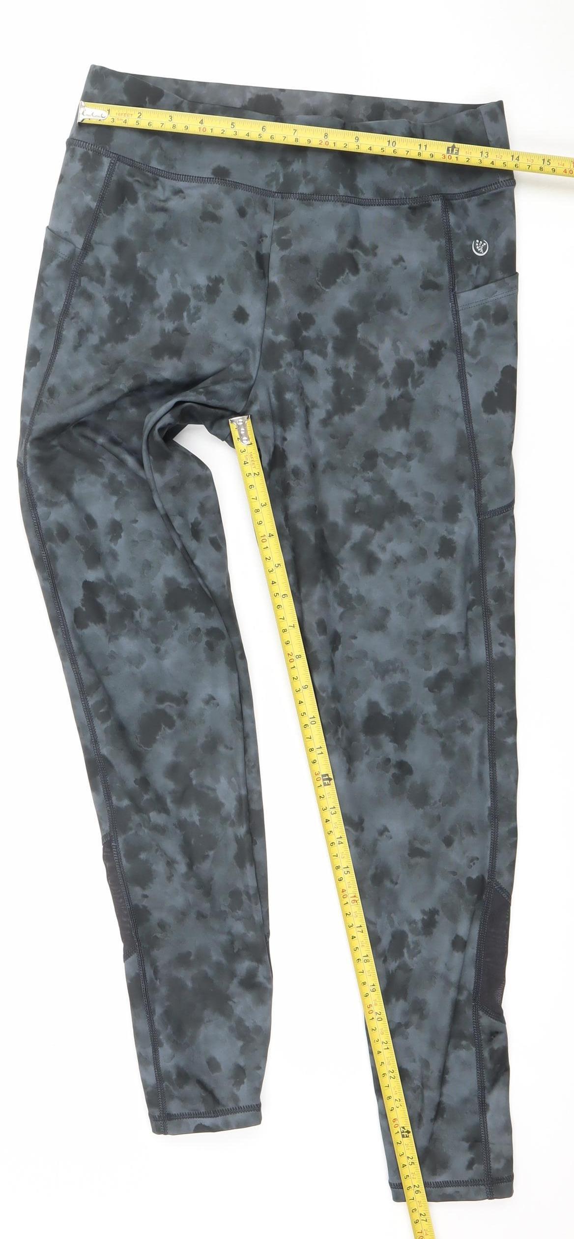 Dunnes Stores Women Grey Camouflage Sport Leggings Size M