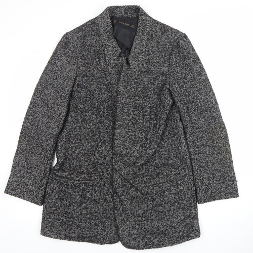 Zara Basic Women's Grey Wool Blend Mid-Length Coat M