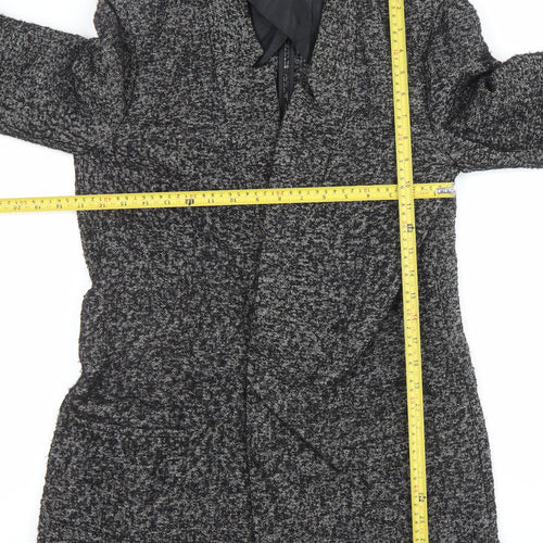 Zara Basic Women's Grey Wool Blend Mid-Length Coat M