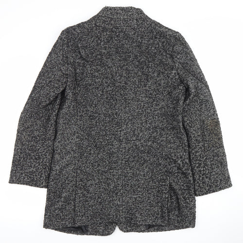 Zara Basic Women's Grey Wool Blend Mid-Length Coat M