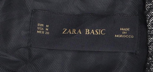Zara Basic Women's Grey Wool Blend Mid-Length Coat M