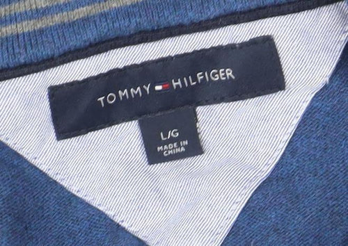 Tommy Hilfiger Women's Blue V-Neck Cotton Sleeveless Jumper Vest L