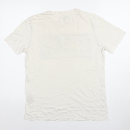 Jack & Jones Core Men's White Graphic Print Cotton T-Shirt M