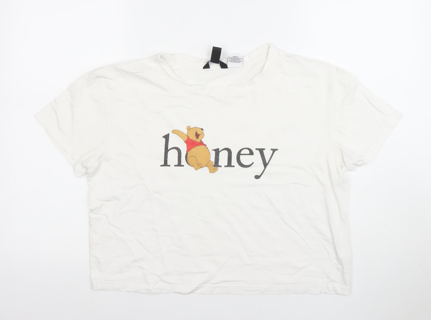 New Look Women’s White Disney Honey Crop T-Shirt Size 10