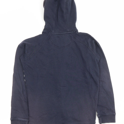 Henri Lloyd Boys Navy Blue Full Zip Hoodie 12-13 Years Striped Cotton Blend