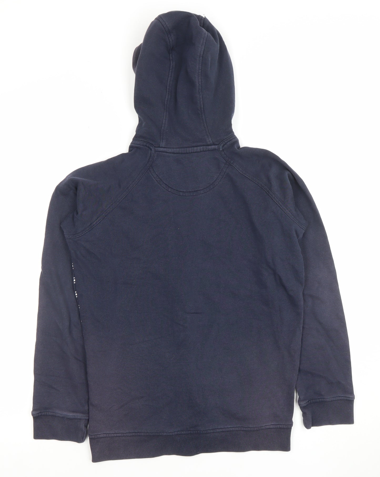 Henri Lloyd Boys Navy Blue Full Zip Hoodie 12-13 Years Striped Cotton Blend
