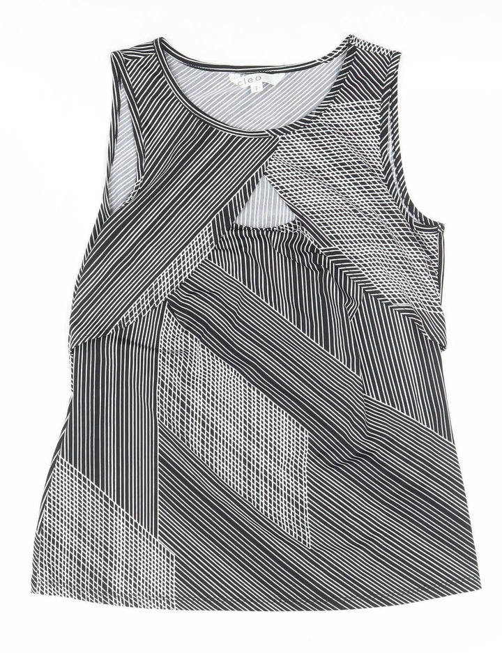 Cleo Women’s Black Striped Sleeveless Tank Top S