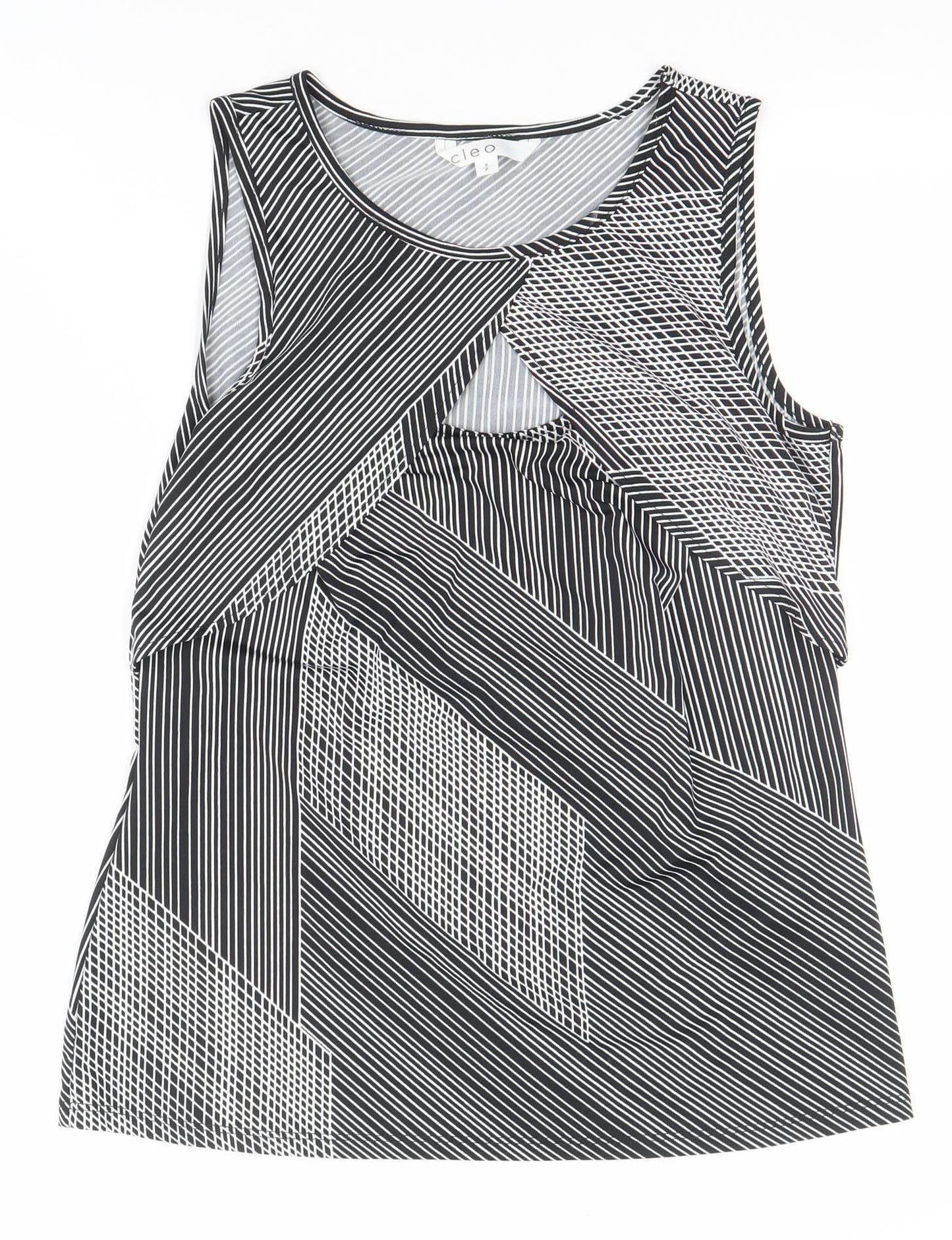 Cleo Women’s Black Striped Sleeveless Tank Top S