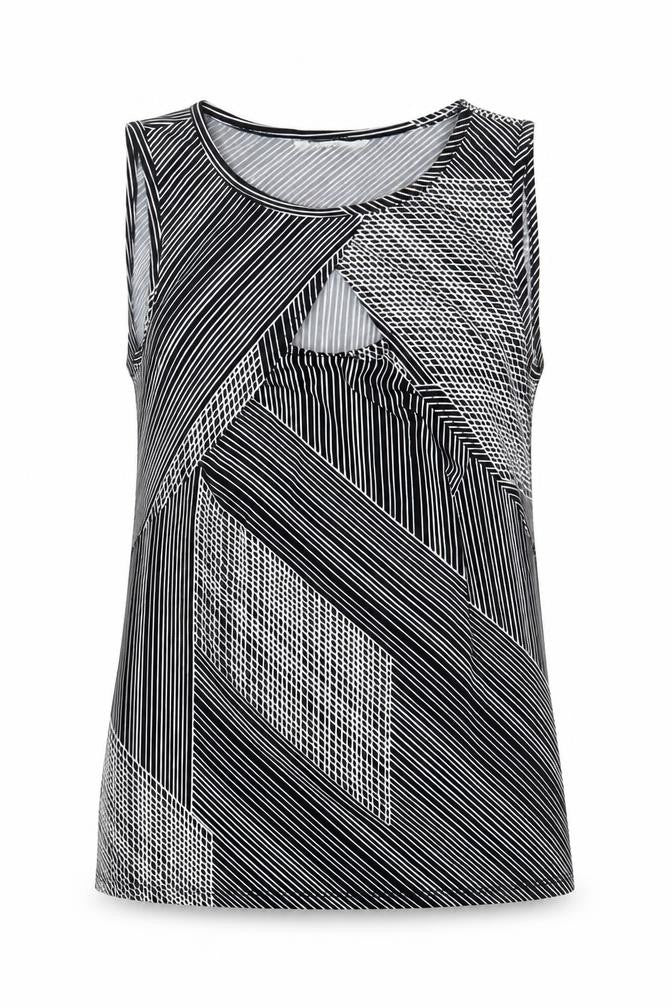 Cleo Women’s Black Striped Sleeveless Tank Top S