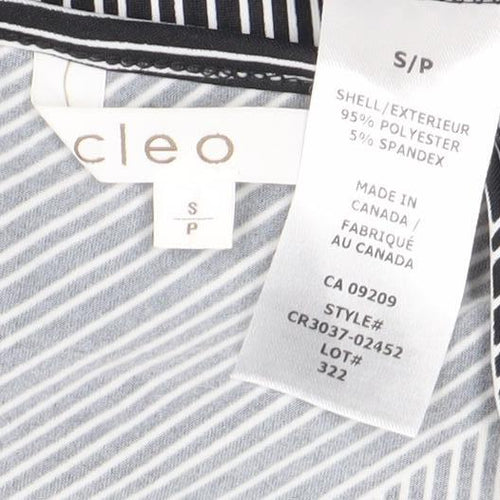 Cleo Women’s Black Striped Sleeveless Tank Top S
