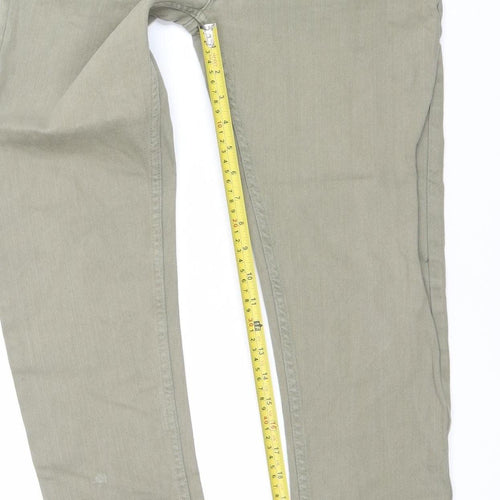 Denim Co. Womens Green Slim Fit Mid Rise Skinny Jeans Size 10