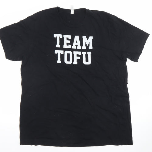Bella + Canvas Men's Black XL Team Tofu Graphic Cotton T-Shirt