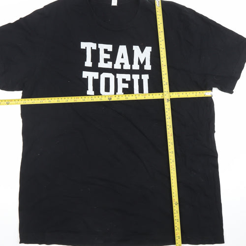 Bella + Canvas Men's Black XL Team Tofu Graphic Cotton T-Shirt