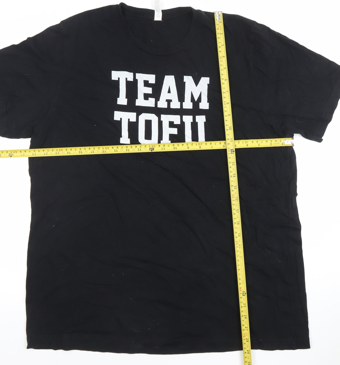Bella + Canvas Men's Black XL Team Tofu Graphic Cotton T-Shirt