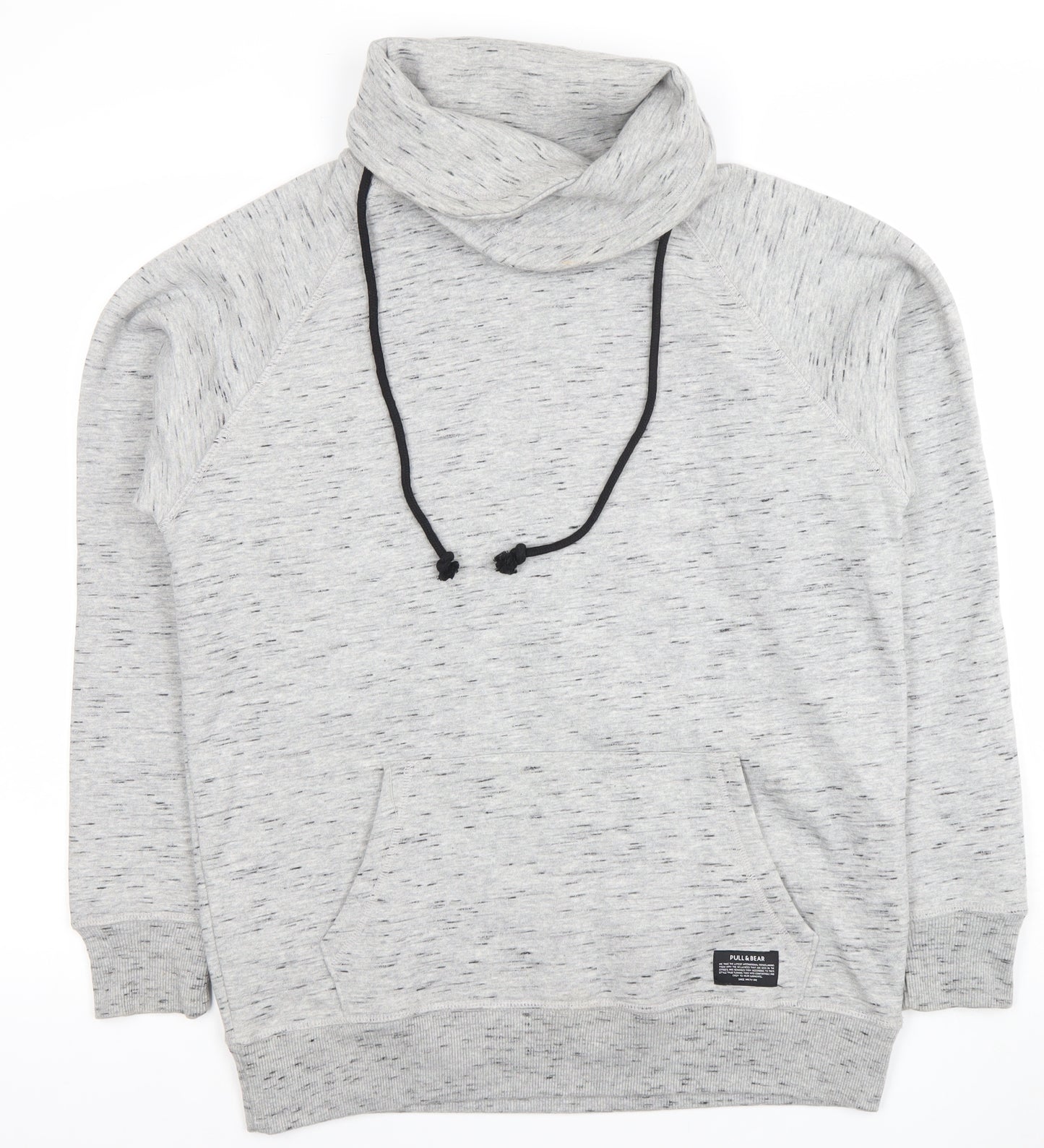 Pull & Bear Women's Grey Cowl Neck Pullover Hoodie Size S