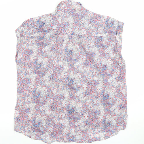 Esprit Womens Multicoloured Paisley Cotton Sleeveless Tunic Blouse Size 16