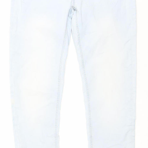 Everme Women’s Light Blue Skinny Jeans UK 16 Mid Rise Stretch Denim