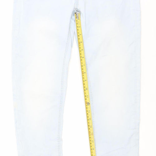 Everme Women’s Light Blue Skinny Jeans UK 16 Mid Rise Stretch Denim