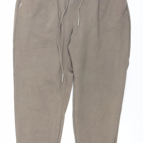ONLY Women's Brown Jogger Trousers M Elastic Waist Casual