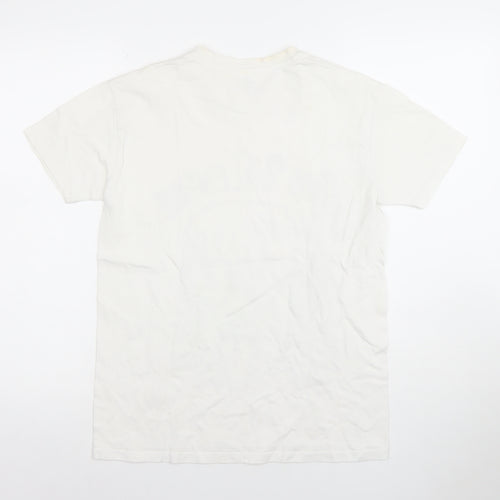 SOL'S Men's White Anie Valentine Graphic Print Cotton T-Shirt Size S