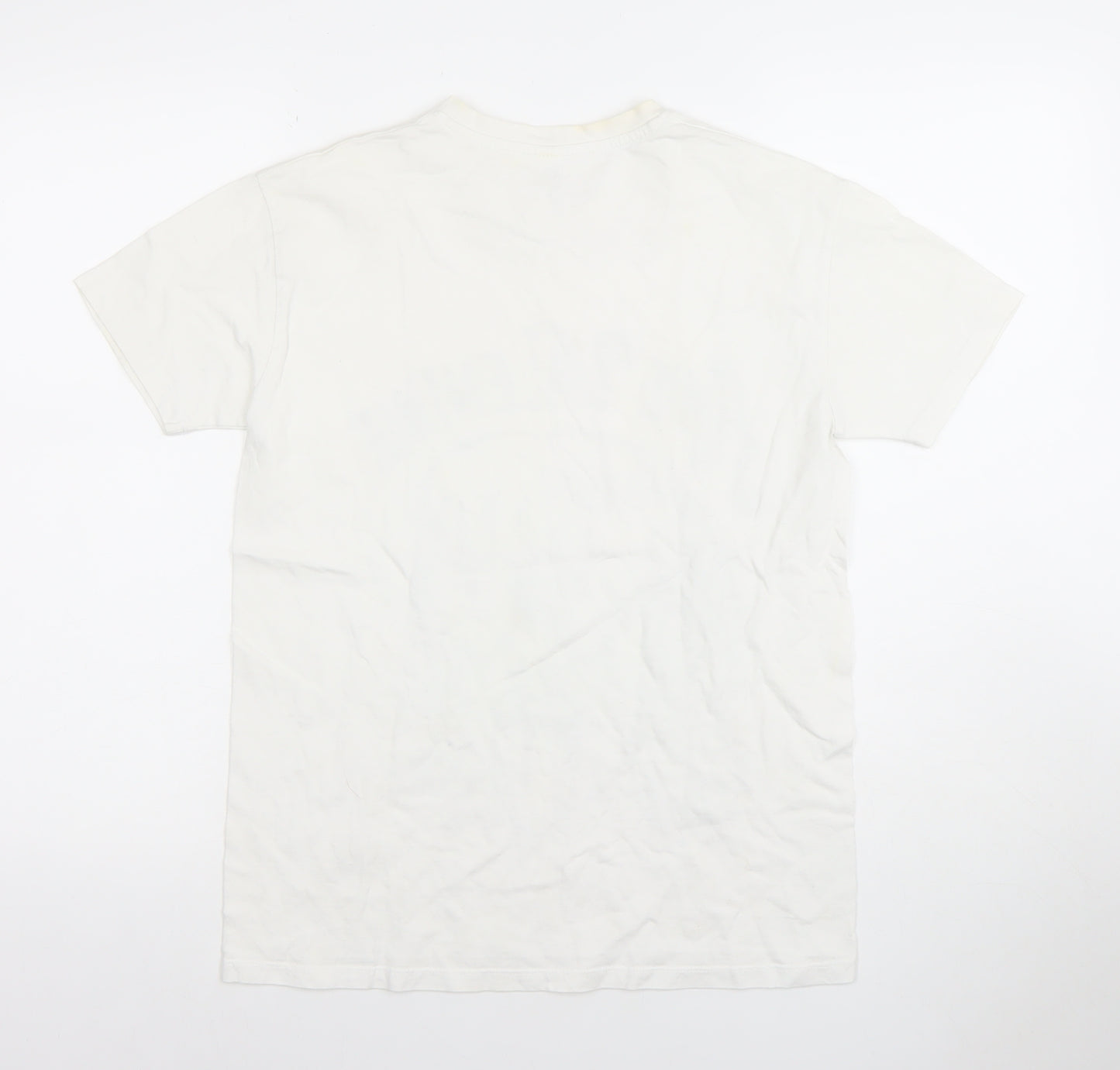 SOL'S Men's White Anie Valentine Graphic Print Cotton T-Shirt Size S