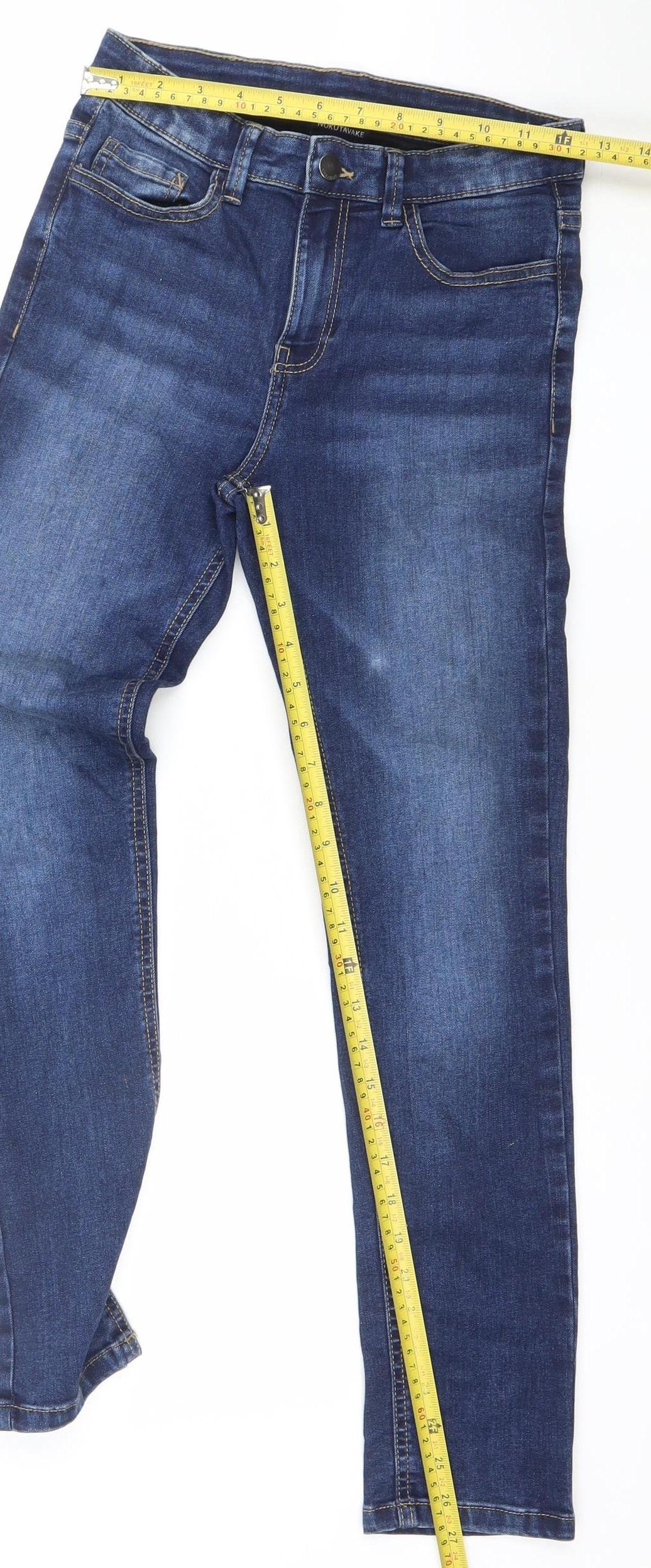 Nukutavake Boys Blue Slim Straight Denim Jeans 12 Years