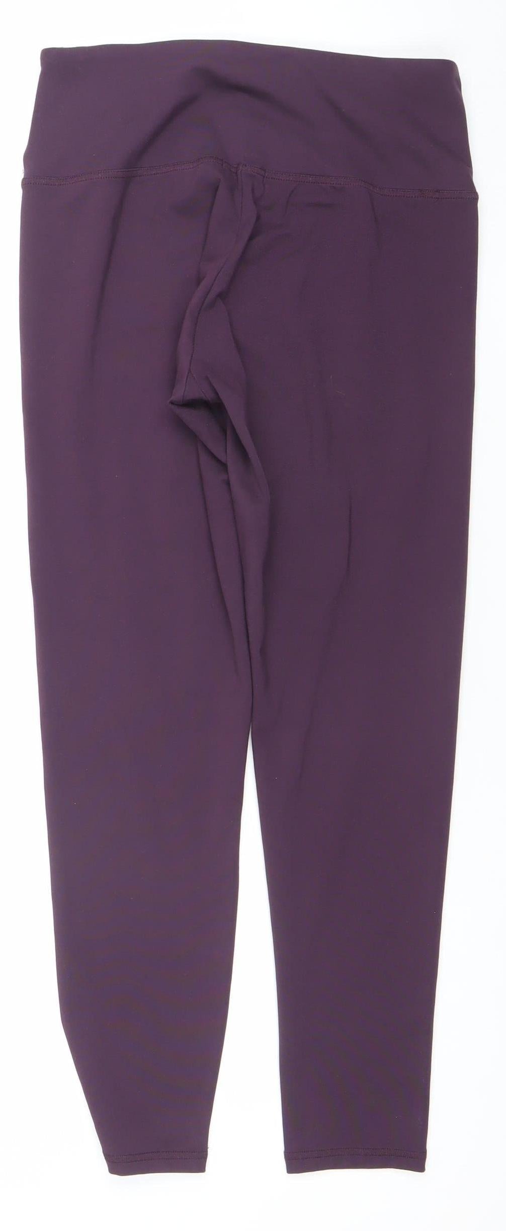 Zobha Womens Purple L Yoga Leggings Stretch Activewear Pants