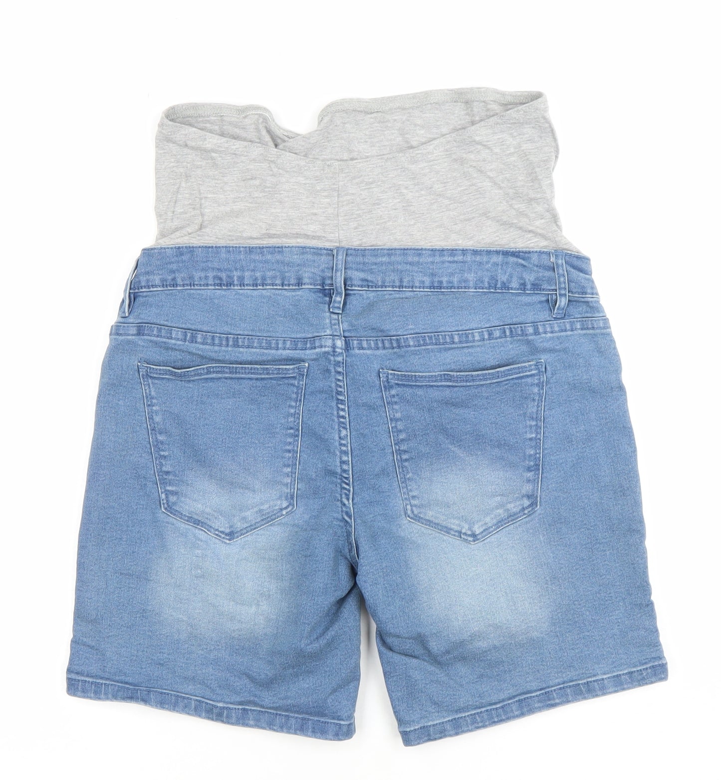 Esmara Women's Blue Maternity Denim Shorts Size 12 Stretch Comfort