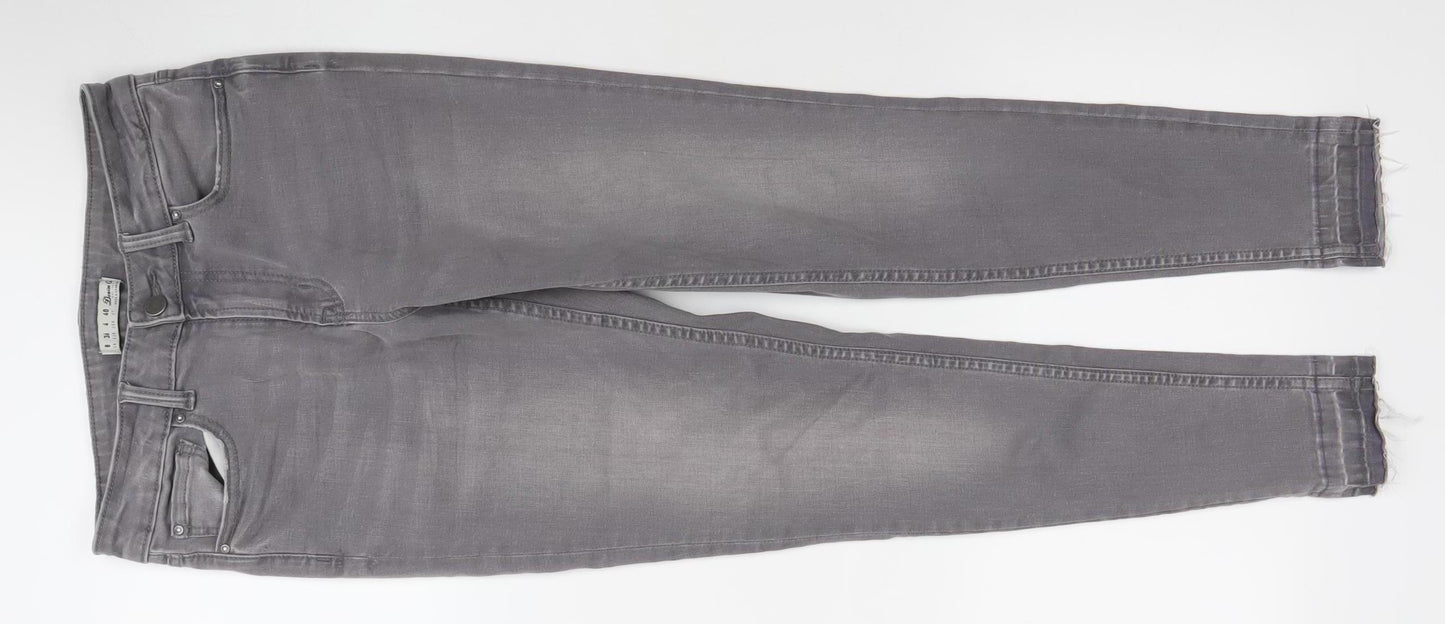 Denim Co. Women's Grey Skinny Jeans Size 8 Slim Fit Stretch Denim