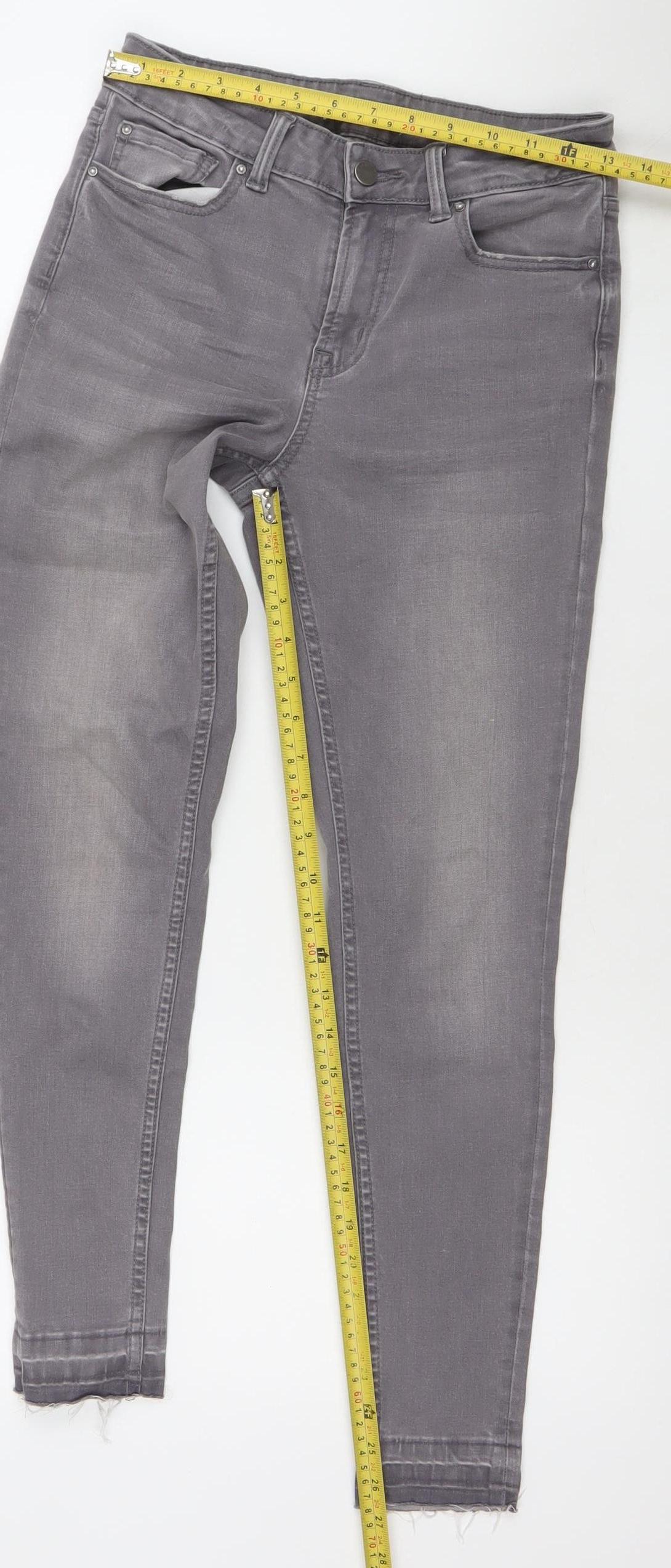 Denim Co. Women's Grey Skinny Jeans Size 8 Slim Fit Stretch Denim