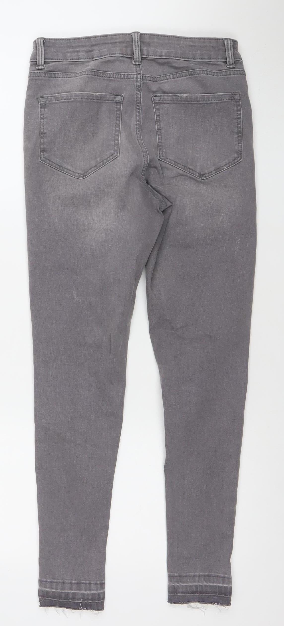 Denim Co. Women's Grey Skinny Jeans Size 8 Slim Fit Stretch Denim