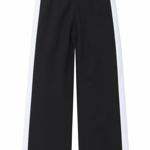 Misspap Women's Black Jogger Trousers Size 8 Elastic Waist Polyester Blend