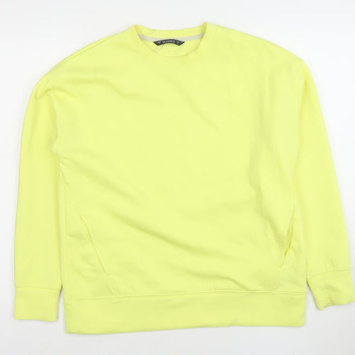 Dunnes Women Yellow Crew Neck Pullover Sweatshirt Size S