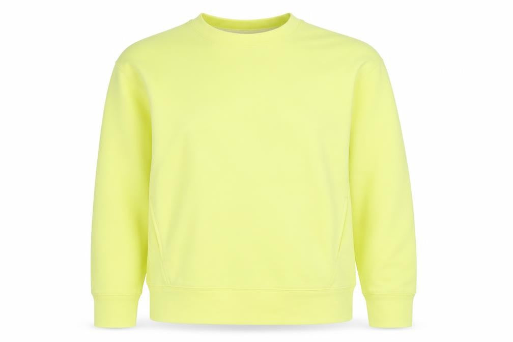 Front view of Dunnes Women Yellow Crew Neck Pullover Sweatshirt, size S