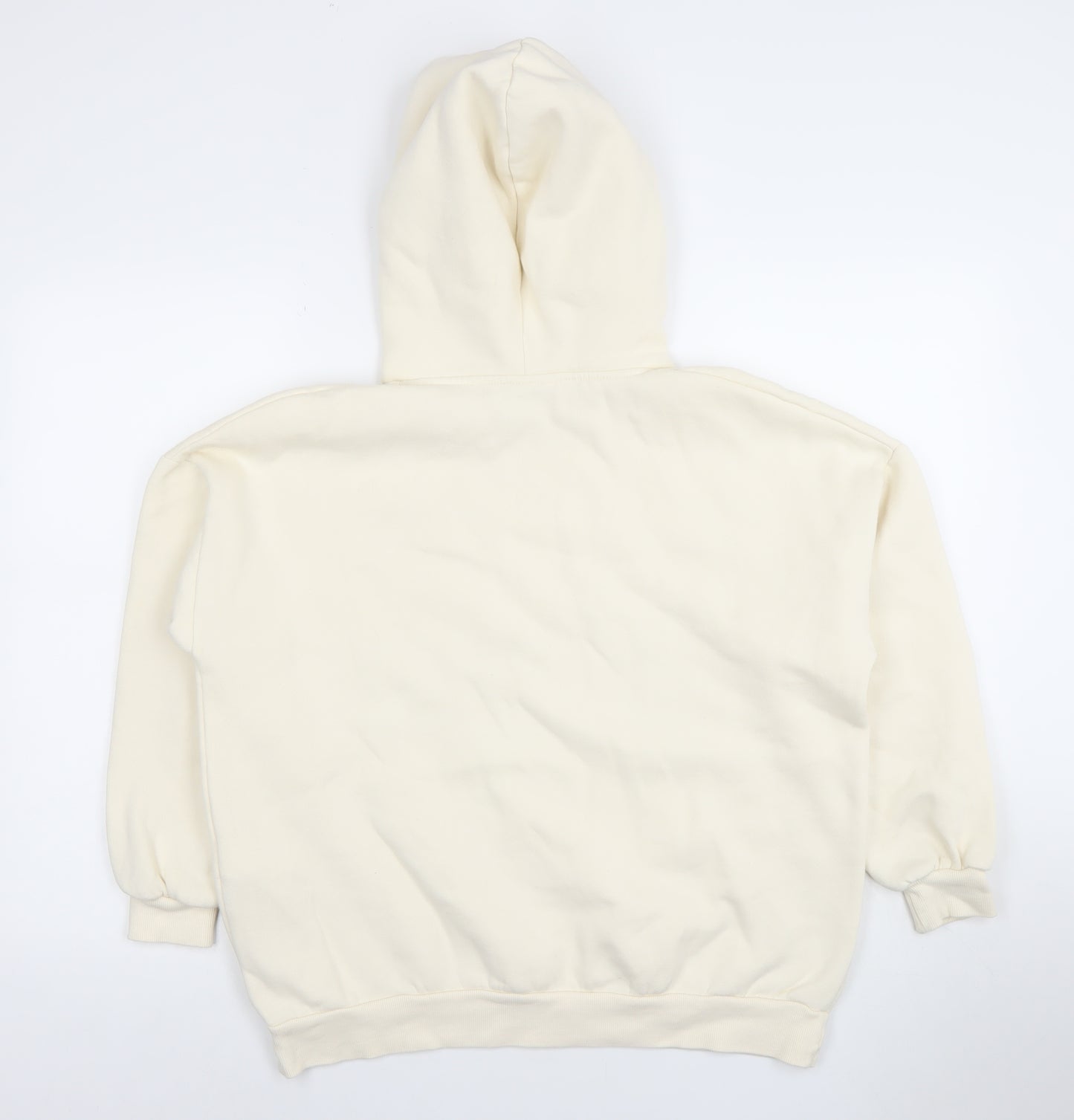 Pull & Bear Women Ivory Hoodie The Met Wave Print Size S