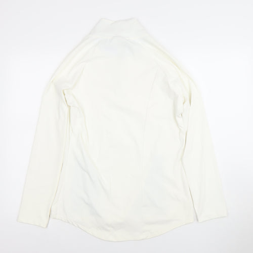 I-SPY Womens Ivory 1/4 Zip Long Sleeve Pullover Sweatshirt Size 10