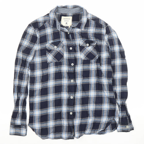 SoulCal & Co Womens Blue Plaid Button-Up Long Sleeve Shirt Size 8