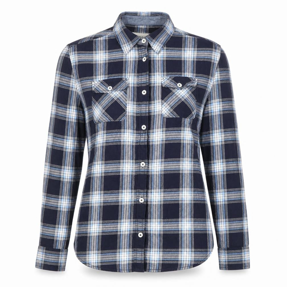 SoulCal & Co Womens Blue Plaid Button-Up Long Sleeve Shirt Size 8