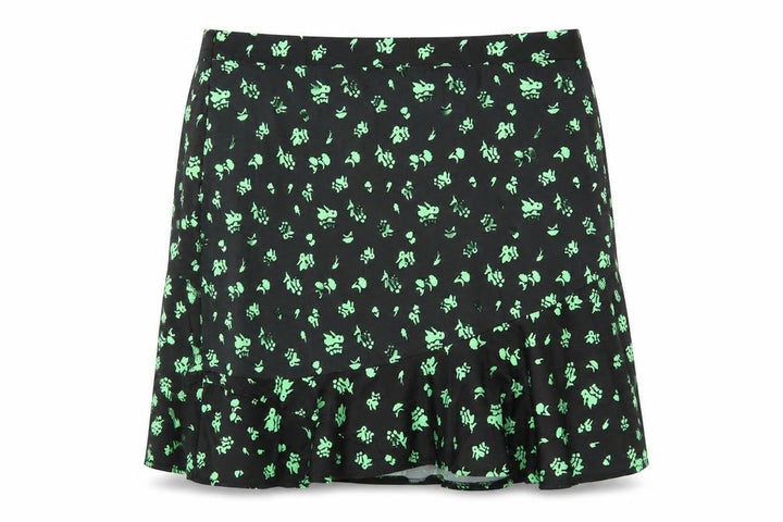 Nasty Gal Women's Black Floral Flare Short Skirt Size 16