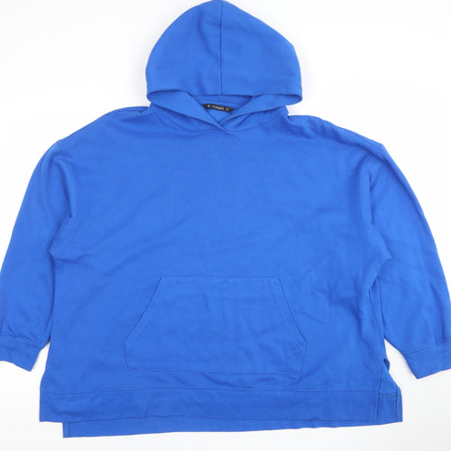 Dunnes Women’s Blue Pullover Hoodie XL Cotton Blend Casual