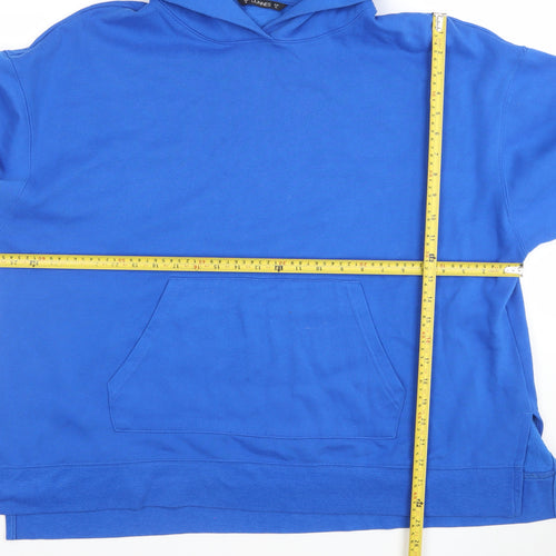 Dunnes Women’s Blue Pullover Hoodie XL Cotton Blend Casual